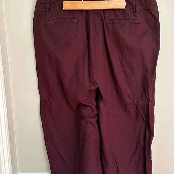 GAP Red Trousers Relaxed Fit Cotton Blend - Picture 2 of 3